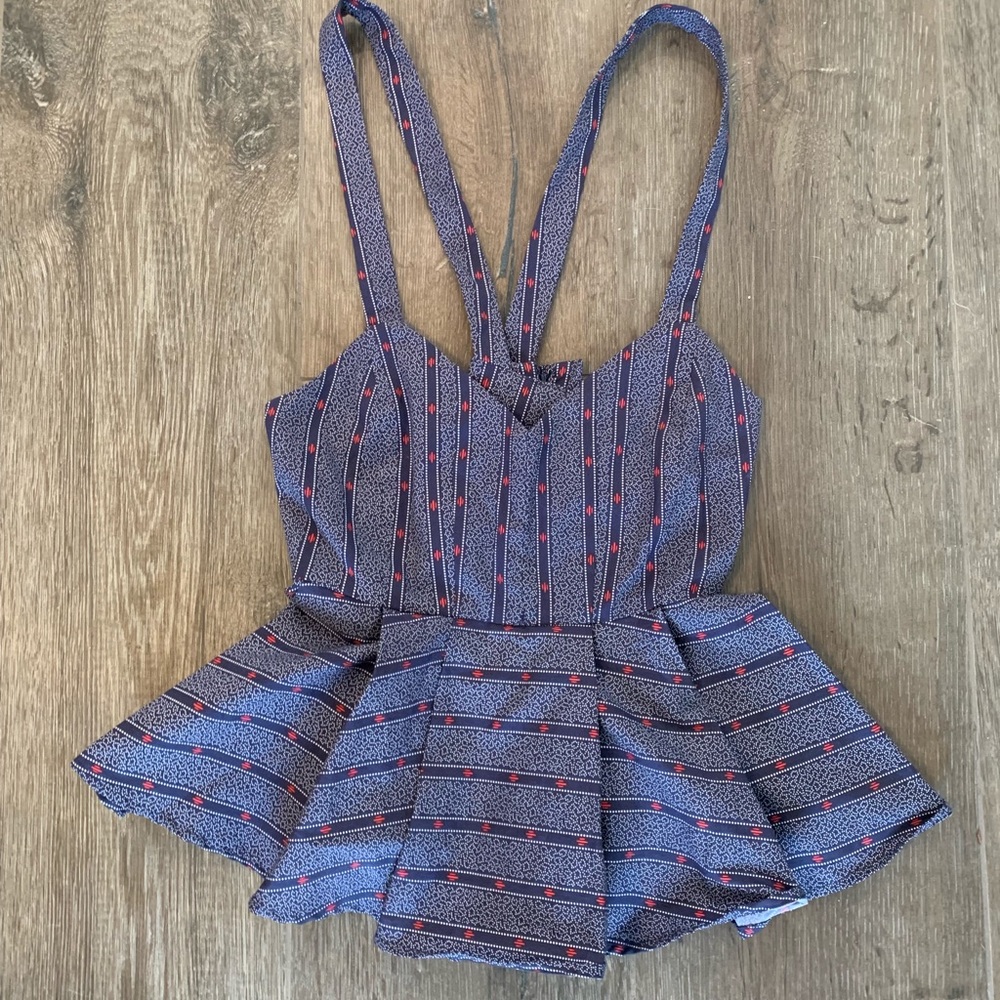 Cross back peplum top